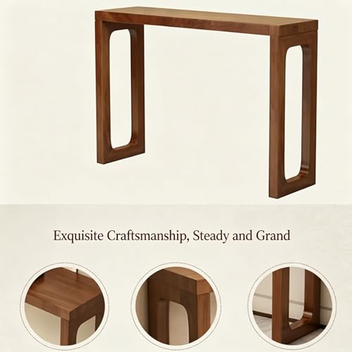 Mesa de sofa estrecha para pasillo que transforma tu vestibulo en un recibidor zen 5