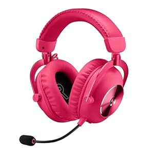 Logitech G PRO X 2 Lightspeed Wireless Gaming Headset, abnehmbares Boom-Mic, 50-mm-Graphen-Treiber, DTS:X-Kopfhörer 2.0–7.1 Surround, Bluetooth/USB/3,5 mm Aux, PC, PS5, PS4 - Magenta
