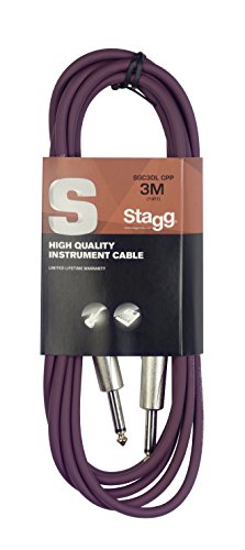 Stagg SGC3DL CRD S-Series Deluxe 10 Foot Instrument Cable, Red