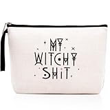 Witch Stuff Witchcraft Makeup Bag Halloween Birthday Gifts for Witchcraft Lover Women Her Girl Friends Tarot Cards for Beginners Witch Coven Sister Funny Witch Witchy Gifts – My Witchy Sht