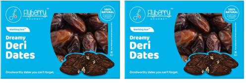 Image of Flyberry Gourmet Deri Dates (Khajoor /Khajur) 200g | 100% Natural | Rich in Calcium, Iron and Potassium | Instant Energy (Pack of 2)