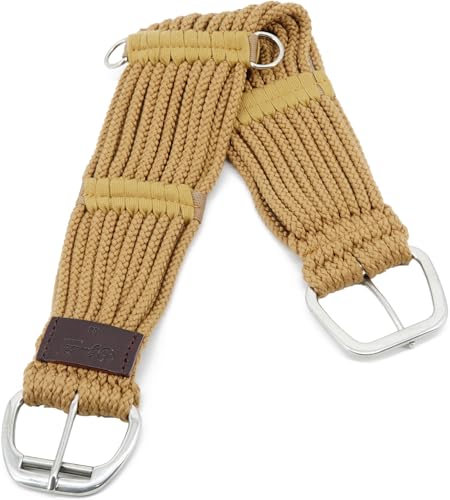 Jeereal Western Cinch Equine Girth, Acrylic Cotton Blend Strand Saddle Roper Horse Cinch,Stain Resistant, Easy to Clean and Soft Texture Western Horse Riding Supplies (Straight, 32