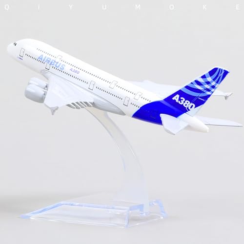 Miniatura 4 de Qiyumoke Airbus A380 Prototipo 1 400 Modelo De Avión De Metal Fundido A Presión Con Soporte Sky Jumbo Modelo De Avión De Pasajeros Kit De Modelo Coleccionable De Aleación Para Regalo