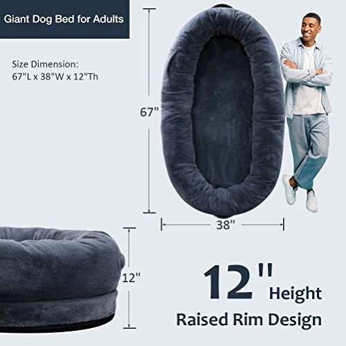 Human-Dog-Bed-67x38x12-Human-Dog-Bed-for-Adult-Orthopedic-Dog-Bed-Soft-Cozy-Flufy-Human-Sized-Dog-Bed-for-Large-Dog-Napping-with-Removable-Cover-Machine-Washable Human Dog Bed 67x38x12 Human Dog Bed for Adult Orthopedic Dog Bed Soft Cozy Flufy Human Sized Dog Bed for Large Dog Napping with Removable Cover Machine Washable