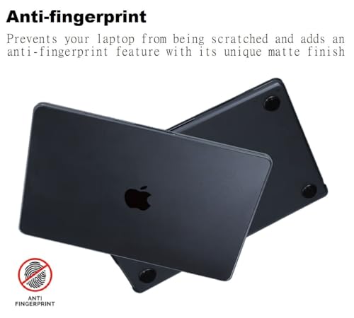 Image of Midkart Case Compatible with MacBook Air 13.6 inch M5 M4 M3 M2 Release 2026-2022 A3449 A3240 A3113 A2681 Ultra-Thin Slim Natural Color Hard Shell Cover for MacBook Air 13 inch Case, Black Translucent