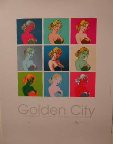 Affiche Malfin Golden City 50X70 cm poster art pour mur vide chambre