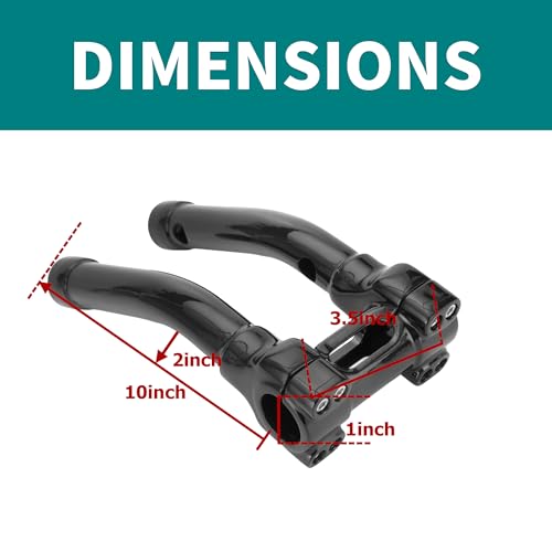 Mokitdora MOKITDORA7373BEST 1-1/4 Inch Pull Back Riser 10 Inch Rise Handlebar Clamp Compatible With Harley Sportster Softail Dyna thumb #2