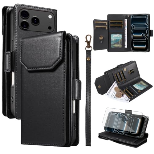 Étui iPhone 17 Pro porte-carte de crédit Asuwish idéal pour voyager léger avec sa dragonne amovible