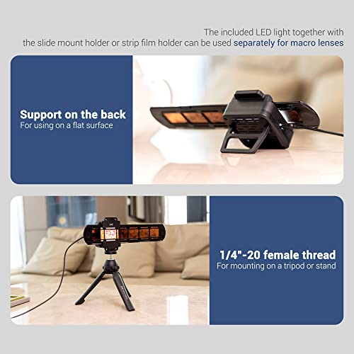 Image of JJC Film Digitizing Adapter Set with LED Light Replaces Nikon ES-2 | 35mm Negative Film & Slide to Digital Photos Images for Canon Sony Nikon Lens
