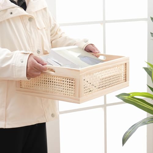 Cesta de almacenamiento de madera resistente para acabar con la falta de espacio en armario 4