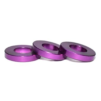 50pcs M5 Flat Washer Aluminum Gasket Anodized Countersunk Washer for RC Model Part Purple