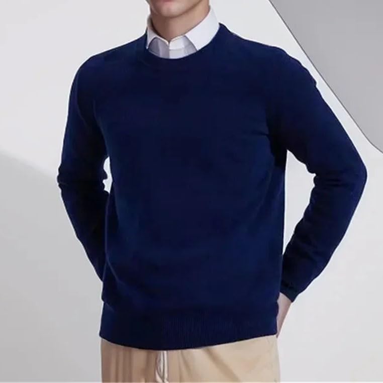 Rfmfkkg Cashmere Men's Sweater O-Neck Knitted Jumpers Long Sleeve Male Pullover Soft Warm Sweaters2