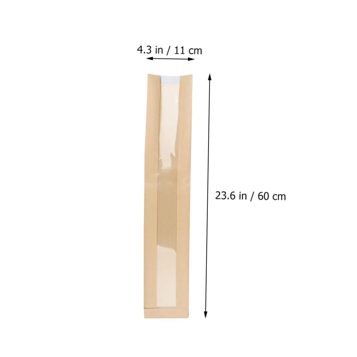 50 Stück Kraftpapier Brottüten mit Durchsichtigem Fenster Lebensmittelechte Papiertüten für Brotaufbewahrung Wiederverwendbare Verpackungstaschen für Bäckerei und Snacks