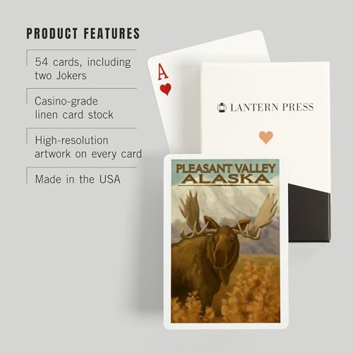 Baraja de 52 cartas tamaño póker con diseño Moose miniatura 3