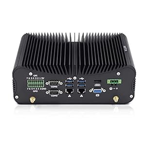HISTTON Fanless Mini PC Industrial Mini Computer Windows 10 Pro, Intel Core i7-8550U DDR4 16GB RAM, 256GB SSD 14Pin GPIO RS232 COM PS/2, LAN, HDMI, VGA, WiFi