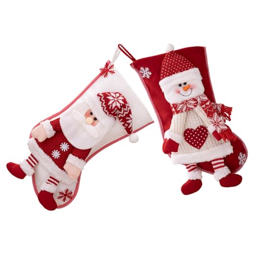 BESTOYARD 2 Peças Meias De Natal Personalizadas Meias De Natal Com Boneco De Neve De Noel Padrão De