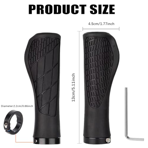 Ergonomic Bicycle Grips 22 mm Non-Slip Handlebar Grips Bicycle Handlebar Grips Universal Bicycle Handlebar Grips for MTB Road Bike - Image 2