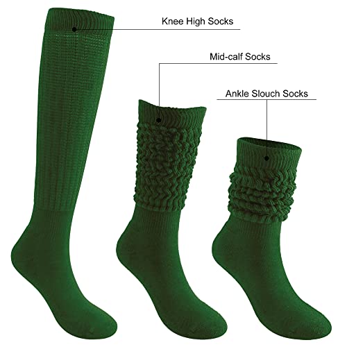 Women's Slouch Knee High Socks Cotton Long Scrunch Boot Socks3