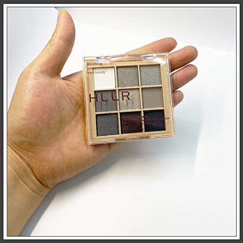 Grey Silver Gray Smokey Black Eyeshadow Palette Makeup, 9 Color Glitter Matte Shimmer Cool Tone Smoky Eye Shadow Palettes Pallets, High Pigment Waterproof Long Lasting Hypoallergenic (01# Black) #TOP3