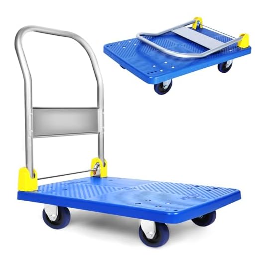 YSSOA Foldable Push Hand Cart, 880 lb, 880lb Weight Capacity