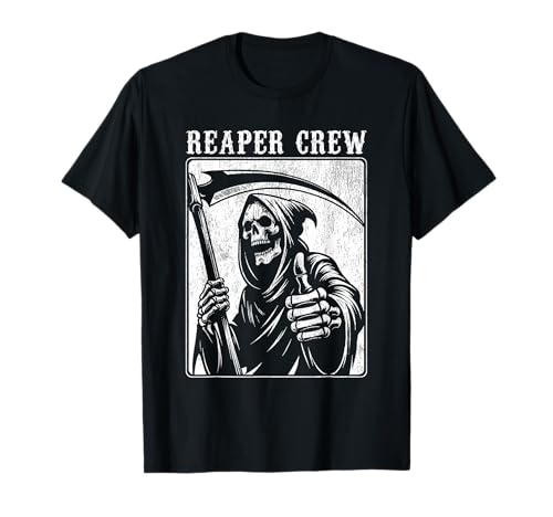Reaper Crew Grim Reaper Skull Death Faux Dead T-Shirt