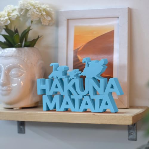 Image of NUKKAD TALES Hakuna Matata Blue Fancy Decoration Showpiece Home Decor Items for Bedroom Living Room Decoration Items Book Shelf Decor Birthday Gift Items Gift for Dance Lovers