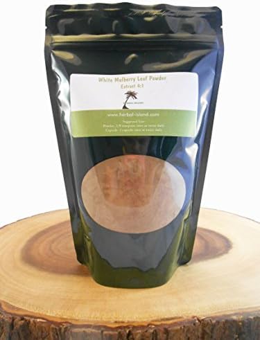 White Mulberry Leaf Extract 4:1 Powder 1 LB or 16 OZ (Silkworm) with Free Shipping by Herbal Island