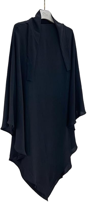 Women Muslim Long Khimar Ramadan Eid Prayer Garment Hijab Dubai Middle East Hijab Solid Color Hijab Islamic Arab Burqa Black