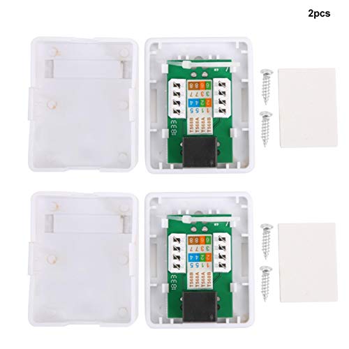 Network Junction Boxes,2Pcs RJ45 Surface Mount Box Cat6 Single-Port Desktop Information Network Junction Boxes,Single Port Shielded Networks Surface Mounted - Image 3
