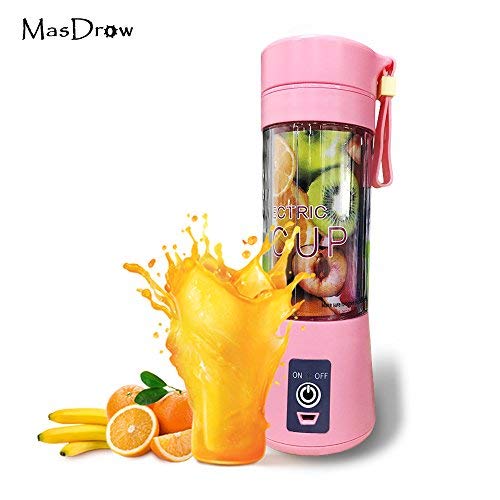 MasDrow Personal Portable USB Rechargeable Mini Juicer Cup, Travel Juice Extractor Mixer, Smoothie