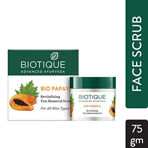 Image of Biotique Bio Papaya Revitalizing Tan Removal Scrub, 75G And Biotique Bio Berry Plumping Lip Balm Smoothes & Swells Lips, 12G