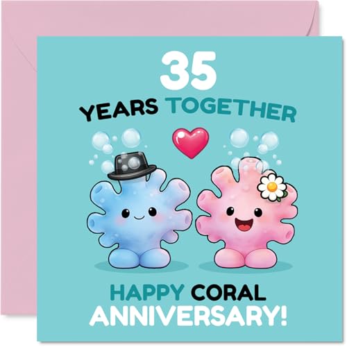 Playful 35th Anniversary Card, Celebrate 35 Years of Laughs