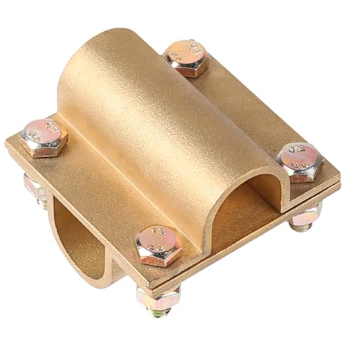 LALAGO Ø20mm Connecteur en Croix en Laiton Convient pour 120mm², Borne de Terre de Profondeur, Collier Support de Tige Matériel de Paratonnerre, Raccordement Bande de Fer pour Conducteur Rond