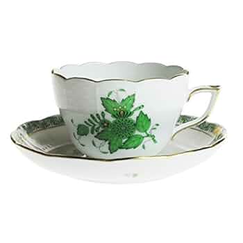 ヘレンドア ポニーグリーン 兼用カップ&ソーサー ２客 アポニー・グリーン 兼用カップ＆ソーサー ペア | 商品詳細