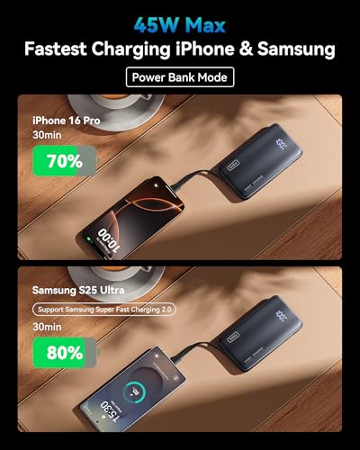 20% Off INIU 45W Portable Charger with Built-in AC Plug & Cable - Image 3