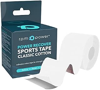 RPM Power Sports Tape - White Athletic Sports Tape, Very Strong, Non-Stick for Sports & Gymnastics (Classic Cotton - 24 Pack)