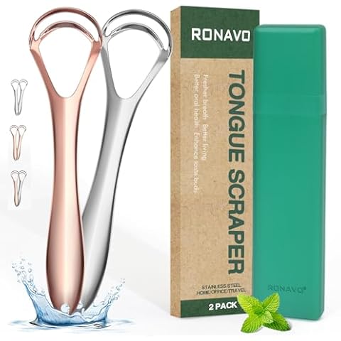 Gratte-langue RONAVO en acier inoxydable Cover