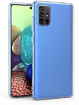 Ehr. Samsung Galaxy A51 Uyumlu Kamera Korumalı Darbe Önleyici Ultra Slim TPU Şeffaf Silikon Kılıf (Şeffaf, Samsung Galaxy A51)