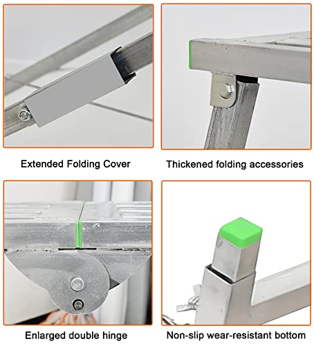 Équipement d'échafaudage pliable avec grand banc stable pour rénovation - 3