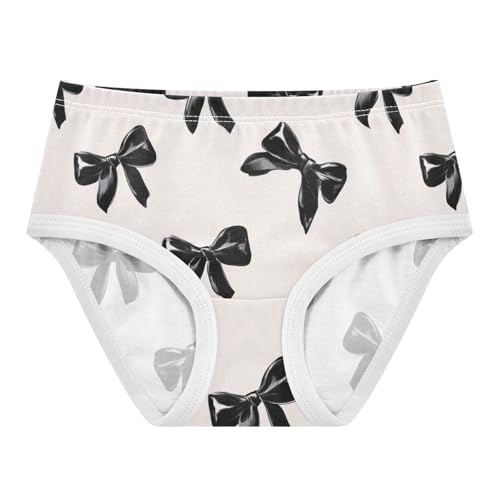 Wusikd Black Ribbon Bows Girls' Underwear Cotton Girls Briefs Soft Toddler Underwear 2T