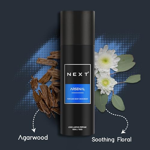 Image of Next Care Arsenal Daily Use Deodorant for Men | Perfumed Body Spray | Long Lasting Deo,150ml | Fragrance of Woody & Soothing Floral
