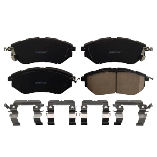 Image of Detroit Axle - Brake Pads for Subaru Outback Legacy Forester B9 Tribeca Front and Rear Ceramic Brake Pads with Hardware Kit Replacement