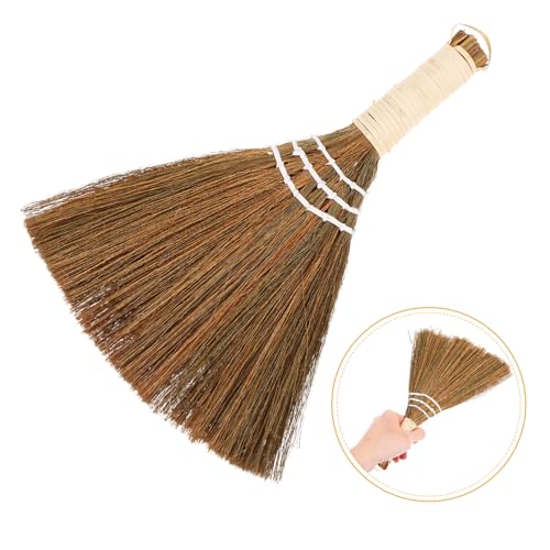 TOPPERFUN Besen Aus Miscanthusgeflecht Haarbesen Tischbürste Besen Zum Kehren Im Innenbereich Kaminbesen Besen Verquirlen Kleiner Handbesen Haushaltsbesen Kehrbesen Besen Mit Kurzem Stiel – Bild 8