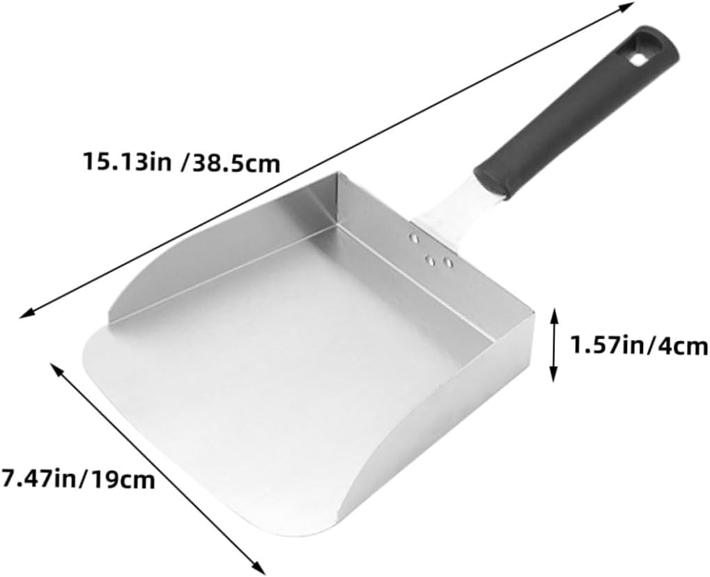 Food Shovel Stainless Steel Spatula for Easy Serving of French Fries Popcorn Fried Versatile Scoop for Home and Restaurant Use