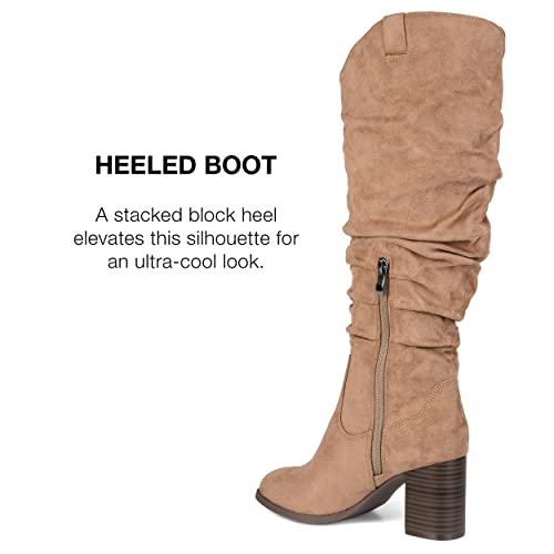 Journee Collection Women's Aneil Stacked Heel Knee High Boots4