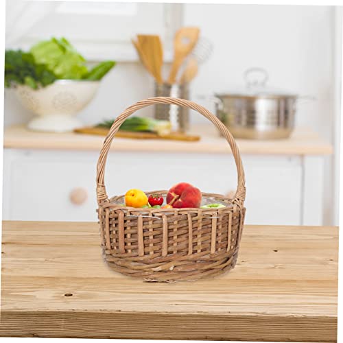 Yardenfun 1Pc Cesta De Flores Cesta De Vime Cesta Rústica Pote Bandejas Para Plantas Cestas De Flori
