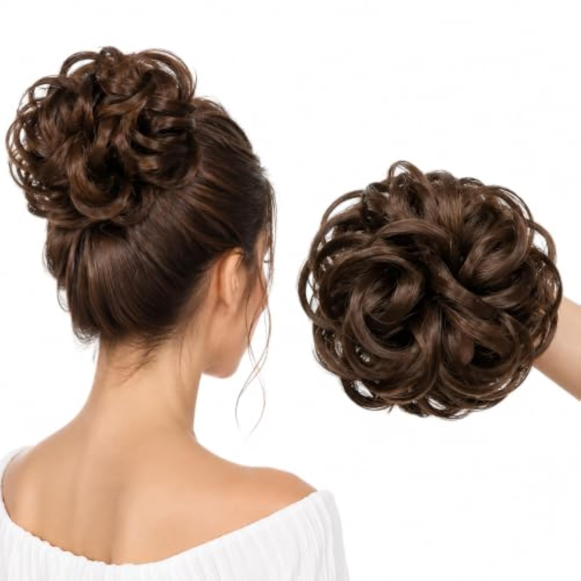 Stylish Juda Hair Buns for Women, Messy Bun Extensions
