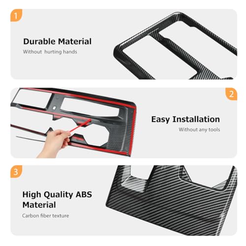 INTGET Gear Shift Panel Cover for 2025 2026 Toyota Camry Accessories Interior ABS Carbon Fiber Style Trim Center Console Sticker Frame Decoration (Carbon Fiber Style, Gear Panel Cover) by INTGET - Image 3