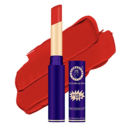 Image of Colors Queen Queen Lips Matte Lipstick | Long Lasting Lipstick Waterproof Highly Pigmented with Smooth Application | Smudge Proof Lipstick for Women (08 - Salmon)