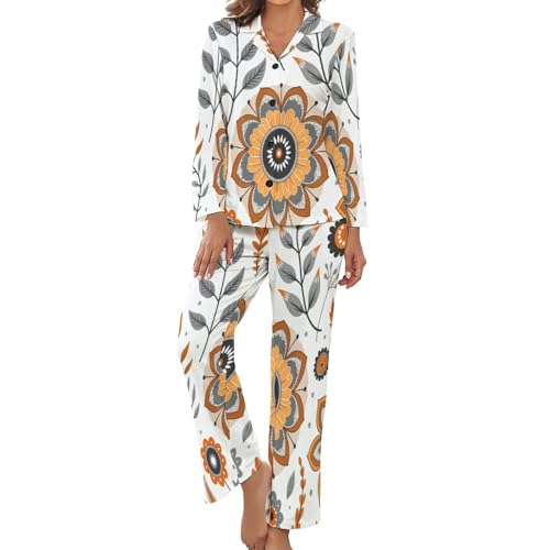 Pyjama femme col à revers et pantalon élastique pour éliminer l'inconfort